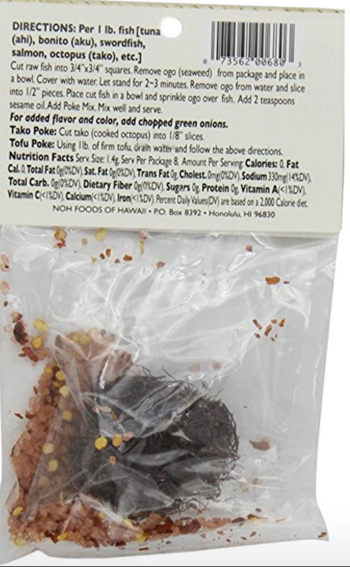 NOH Hawaiian Poke Mix, 0.4 Ounce Packet, (Pack of 3)