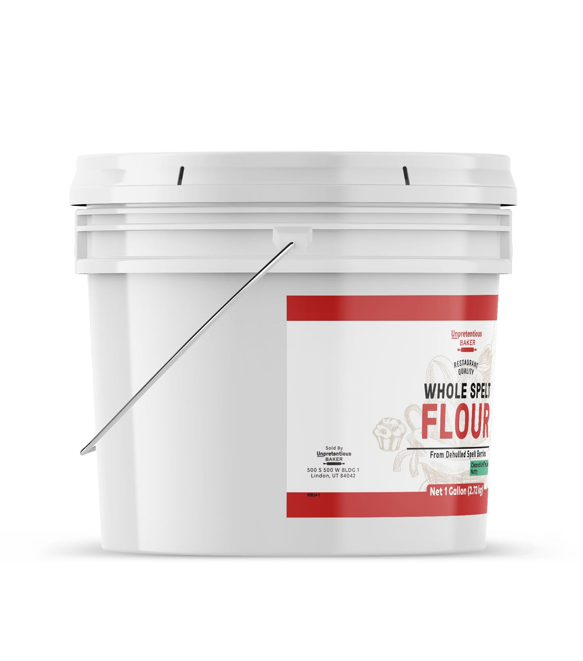 Unpretentious Whole Spelt Flour, 1 Gallon, Light & Airy Flour, From Dehulled Spelt Berries