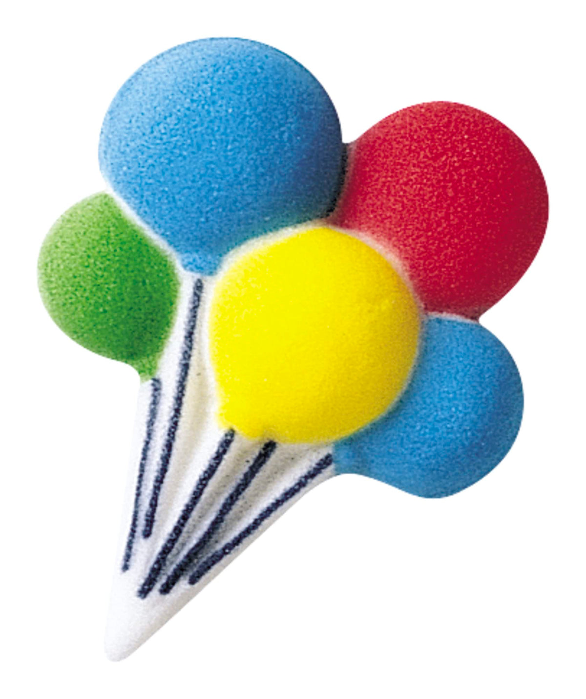 Lucks Dec-Ons Decorations Molded Sugar/Cup-Cake Topper, Balloon Cluster, 2.5 Inch, 40 Count
