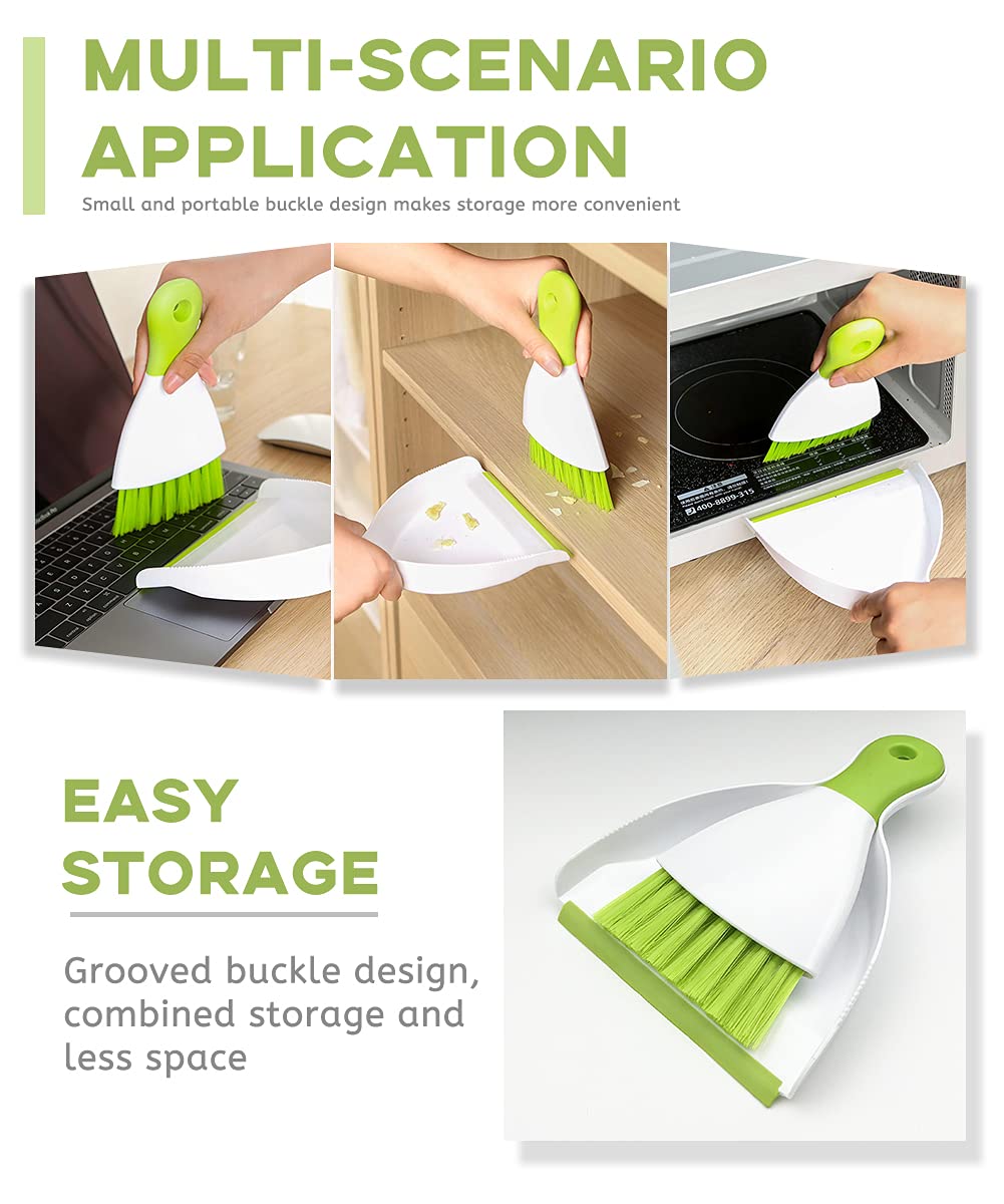 Dust Pan Broom Brush Dustpan - Small Broom And Dustpan Set, Mini Broom And Dustpan, Small Dustpan And Brush Set For Home Cleanin