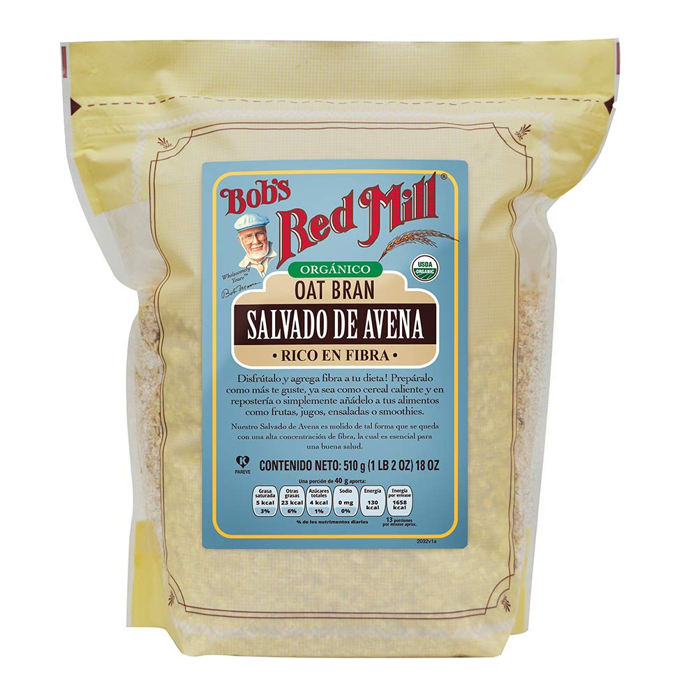 Bob's Red Mill Oat Bran Hot Cereal, Organic, High Fiber 18 oz.
