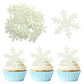 50Pcs White Edible Snowflake Cupcake Toppers Snowflakes Cake Topper Decorations For Christmas Winter Holiday Frozen Theme Babysh