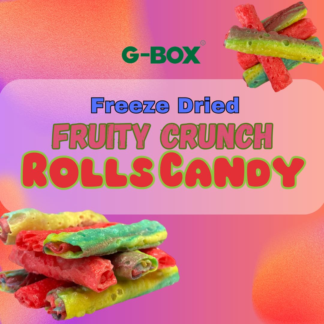 G-Box Freeze Dried Fruity Crunch Rolls Candy, Tiktok Trend Items, Freeze Dried Candy, Freeze Dried Strawberries, Delightful Crun