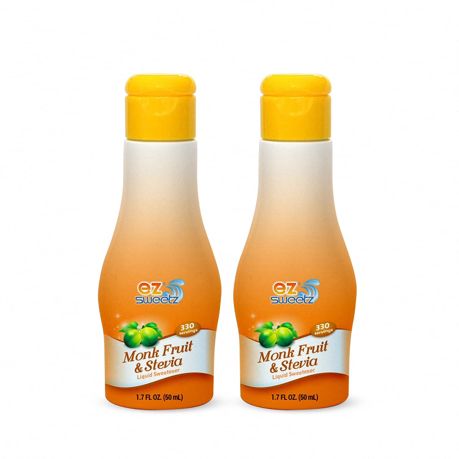 Monk Fruit &Stevia (1.7 Fl Oz - Liquid Sweetener 330 Servings/Bottle | 2Pack)