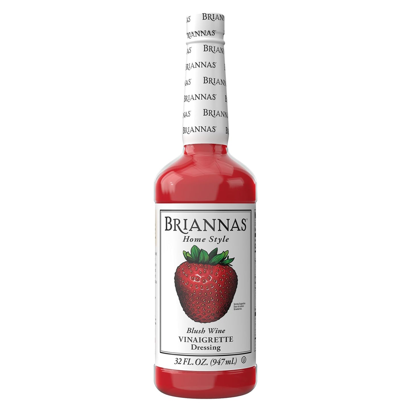 Briannas - Home Style Blush Beverage-Inspired Vinaigrette Dressing - Fine Salad Dressing Made With Top-Grade Ingredients - Gluten Free  Kosher  & Vegan - 32 Oz. Bottle