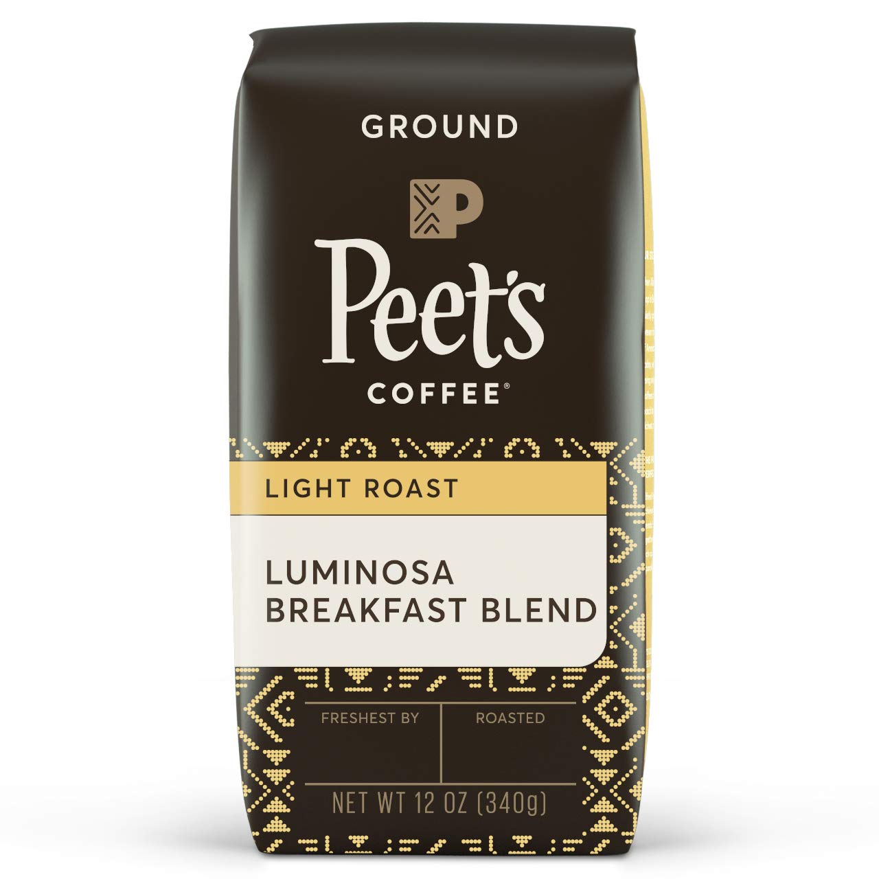 Peets Coffee, Light Roast Ground Coffee - Luminosa Breakfast Blend 12 Ounce Bag