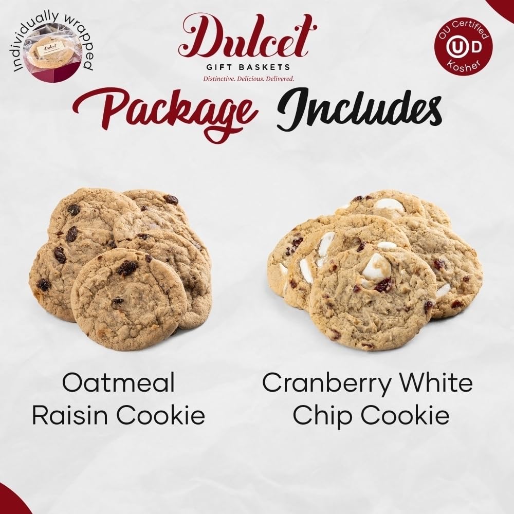 Dulcet Gift Baskets Gourmet Cookies Gift Basket for Halloween, Fall, Thanksgiving - 64 Ounces