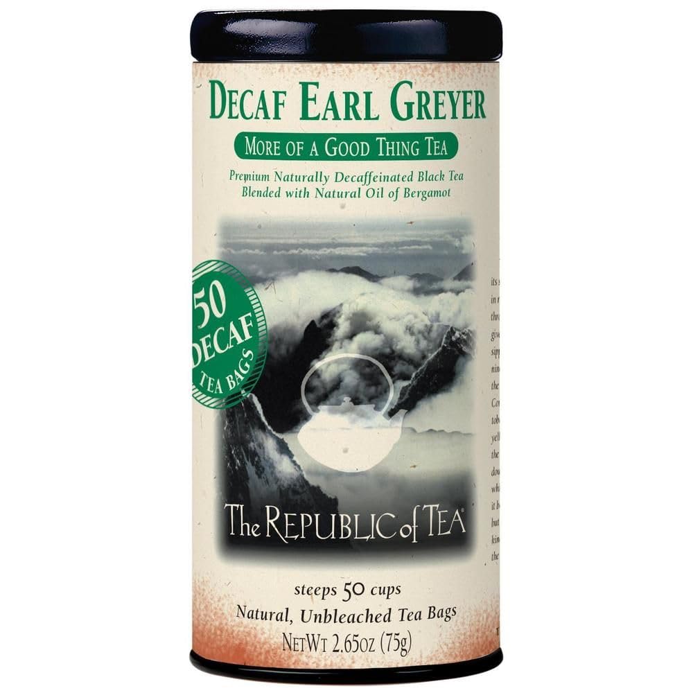The Republic of Tea Earl Greyer Decaf Tea, 50 Count, Pack of 1, Model SYNCHKG012010