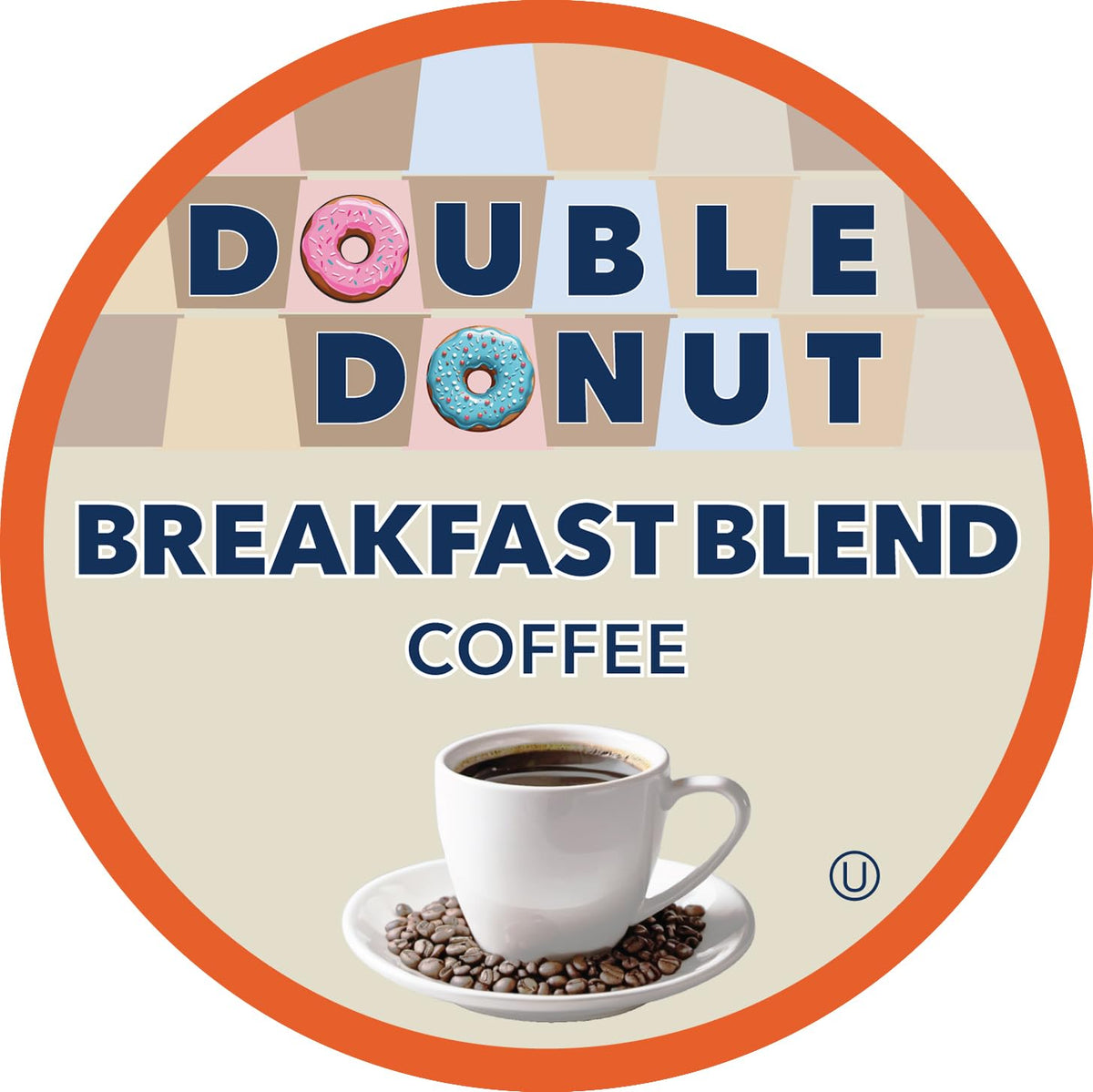Double Donut Coffee Breakfast Blend Medium Roast Coffee Pods for Keurig, 24 Count, Model 1154480