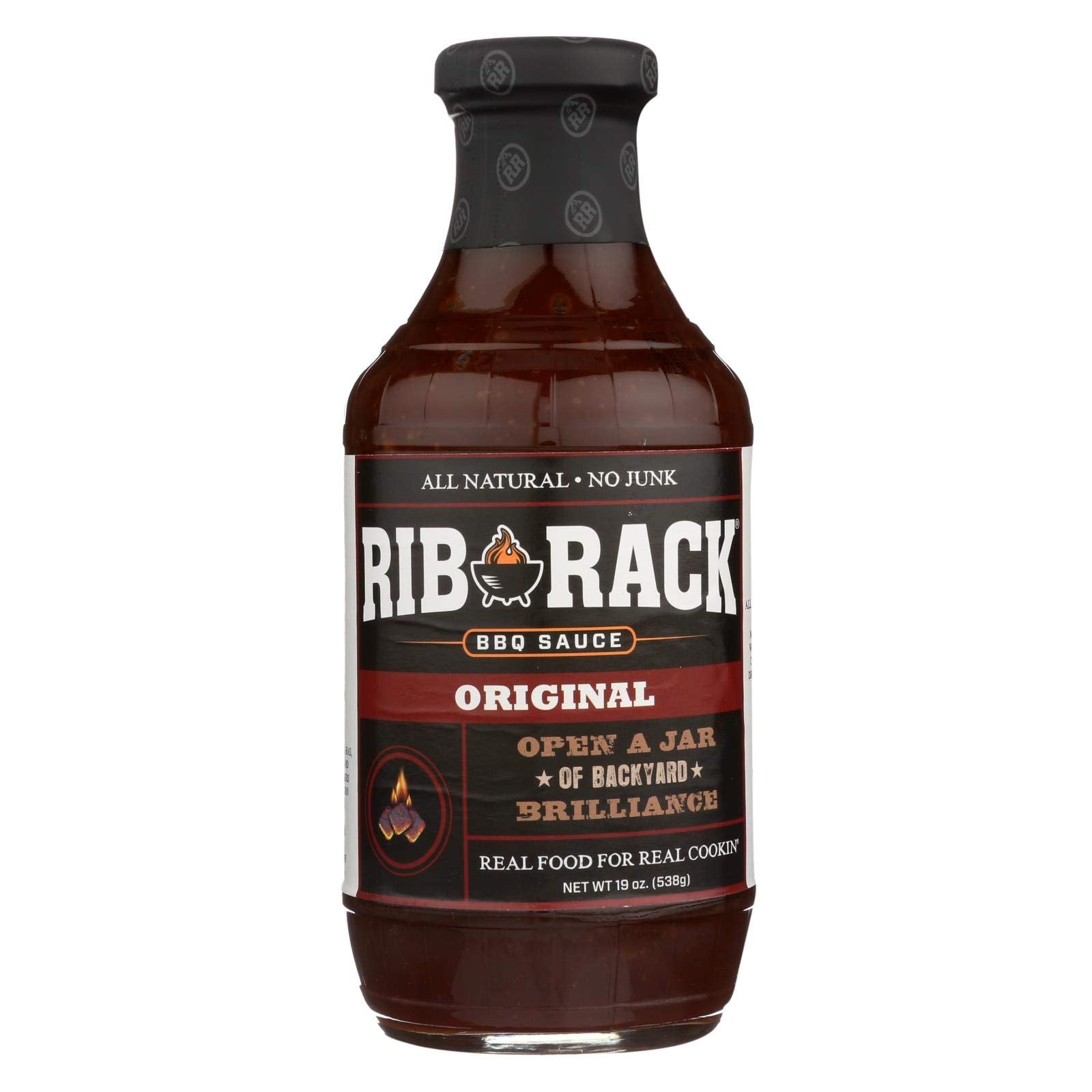 Rib Rack Original BBQ Sauce, 19 Ounce (Pack of 6)