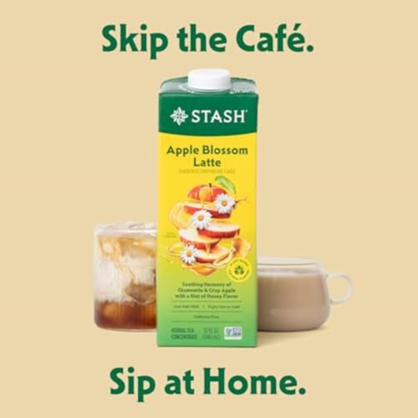 Stash Apple Blossom Latte Concentrate - Dairy-Free Caffeinated Beverage - 32 Fl Oz