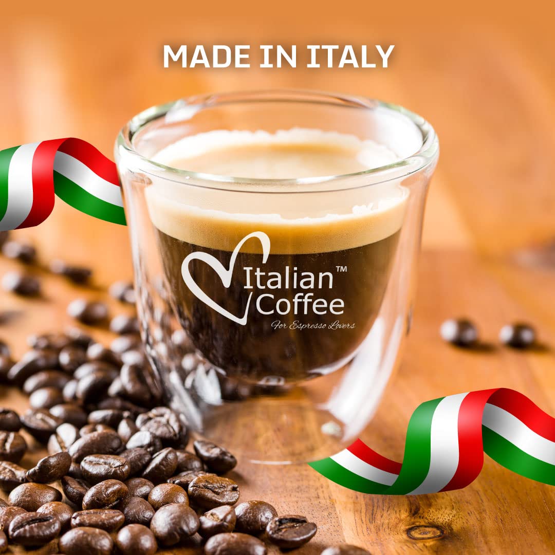 DELICITALY Pure Italian Food Italian Coffee pods compatible with Nespresso Original machines  Italian Expresso capsules (100 Ristretto regular pods  100 Count (Pack of 1))