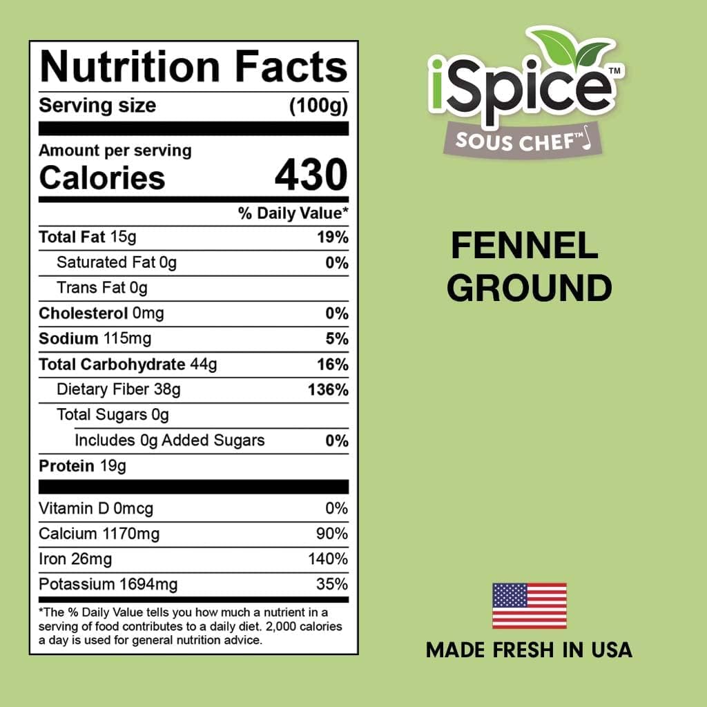Ispice - Ground Fennel Seed Powder 6Oz (170G) (Ground)