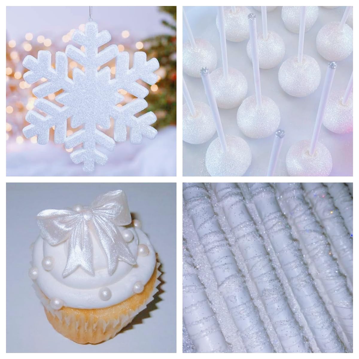 White Edible Glitter Spray - 10G Edible White Glitter For Cakes Food Grade Shimmer Powder Cake Sprinkles For Cookie Decorating C