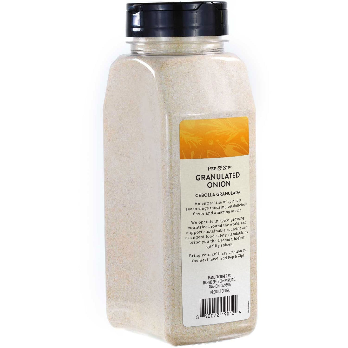 Pep And Zip Granulated Onion/Cebolla Granulada, Non-Gmo, Kosher, 20 Oz