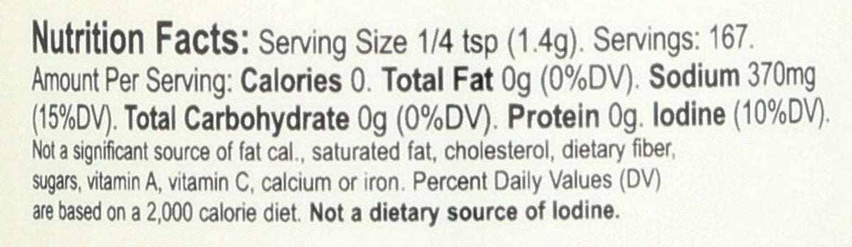 Redmond - Real Salt Seasoning, Natural Unrefined Gluten Free 8.25 Ounce