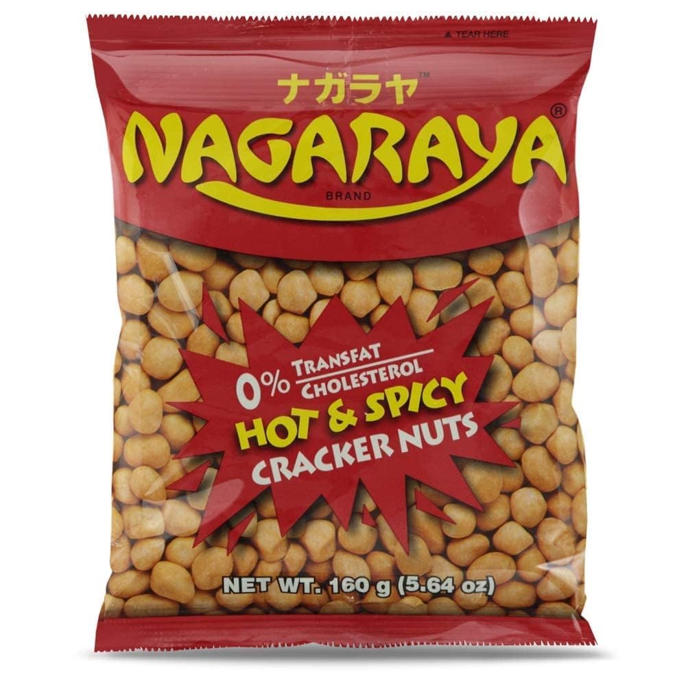 Nagaraya Snack Cracker Nuts, Hot/Spicy, 5.64-Ounce (Pack of 8)