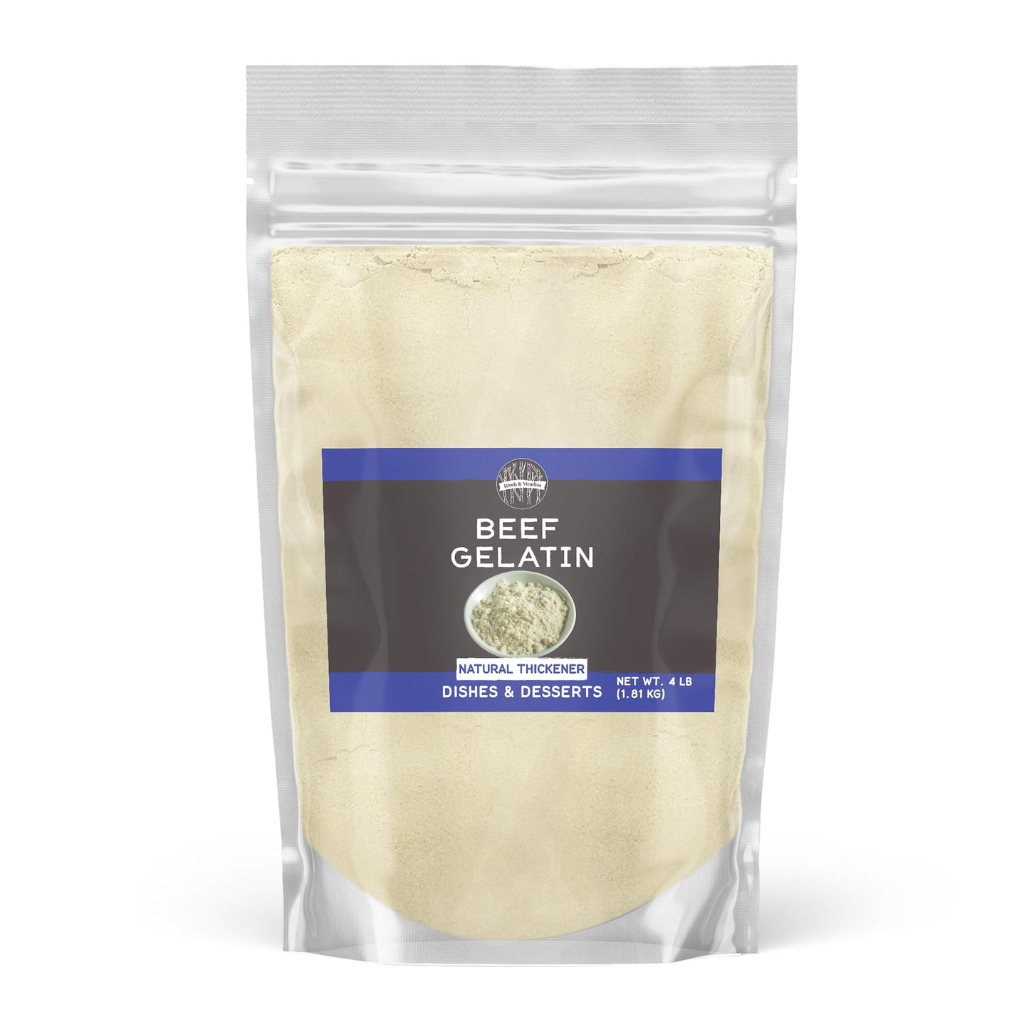 Birch & Meadow Beef Gelatin, 4 lb, Desserts & Dishes, Versatile, Thickening Agent