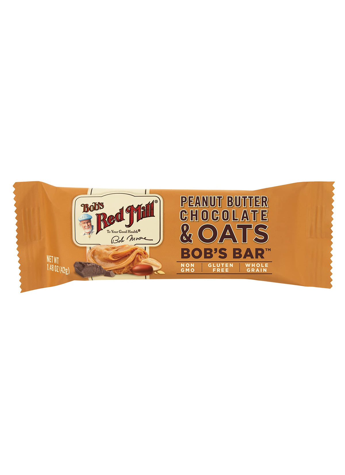 Bob'S Red Mill Peanut Butter Chocolate & Oats Bob'S Bar, 5 Count (Pack Of 6)