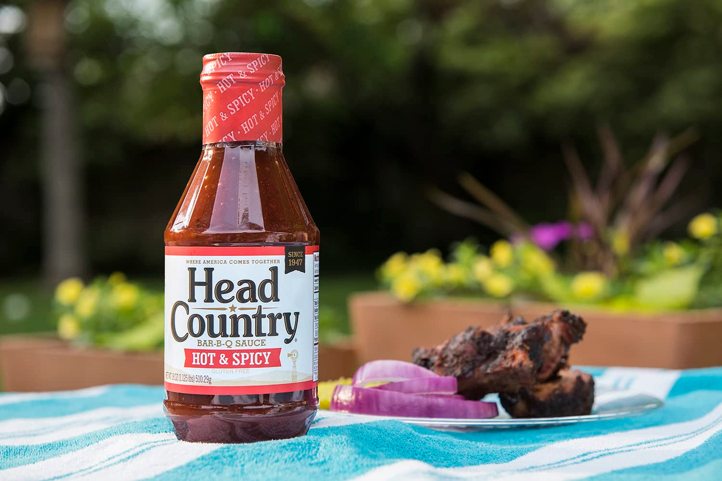 Head Country Bar-B-Q Sauce, Hot & Spicy, Soy Free, Gluten Free, 160 Ounce, Pack of 1, Model HC328