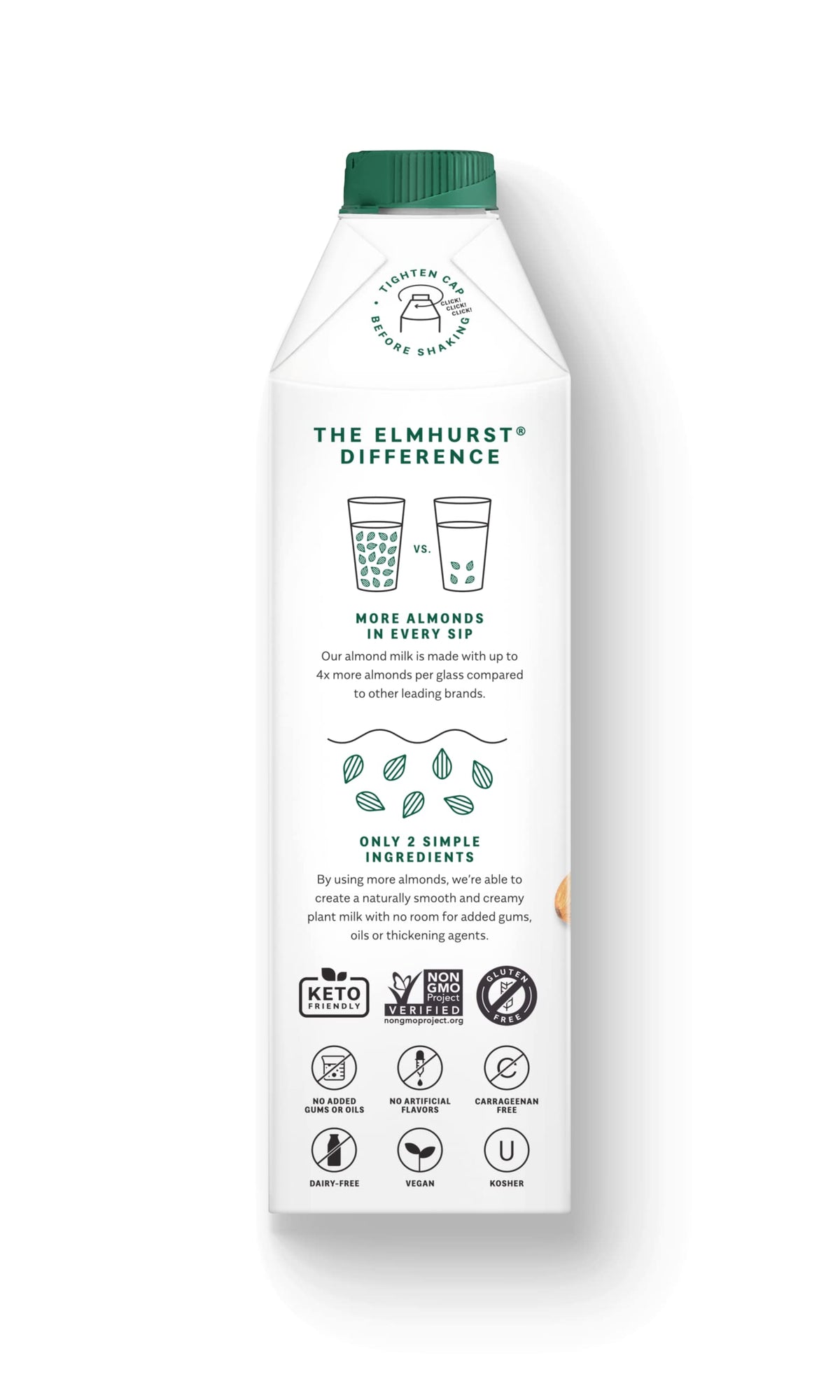 Elmhurst 1925 Unsweetened Almond Milk, 32 Ounce (Pack Of 6)