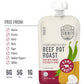 Serenity Kids Beef Bone Broth Puree With Organic Veggies - Protein-Rich Bpa-Free Pouches & Grass Fed Beef Baby Food - Clean Label Project Purity Award Certified - 3.5 Oz, 6 Pack