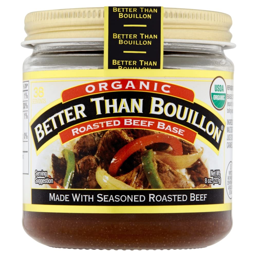 Better Than Bouillon Organic Roasted Beef Base, Blendable Flavor, 8 Ounce (Pack of 2)