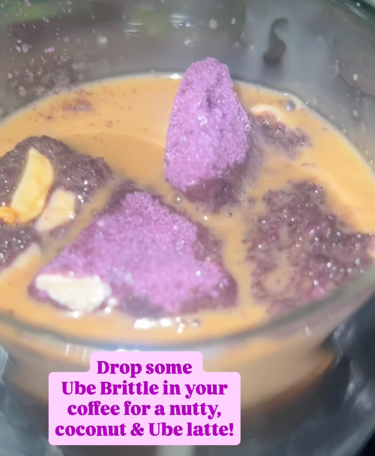 Generic Freeze Dried Ube Brittle - Gourmet Snack with Coconut & Macadamia Nuts, 4oz Bag, Boldly Tropical Flavor