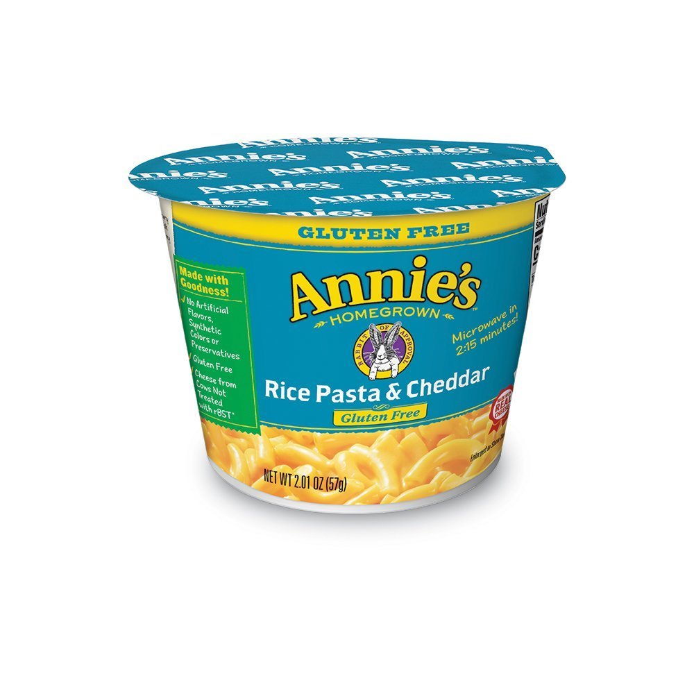 Annies Real Aged Cheddar Mac & Cheese, Gluten Free Pasta, 2.01 OZ Cup, Pack of 12