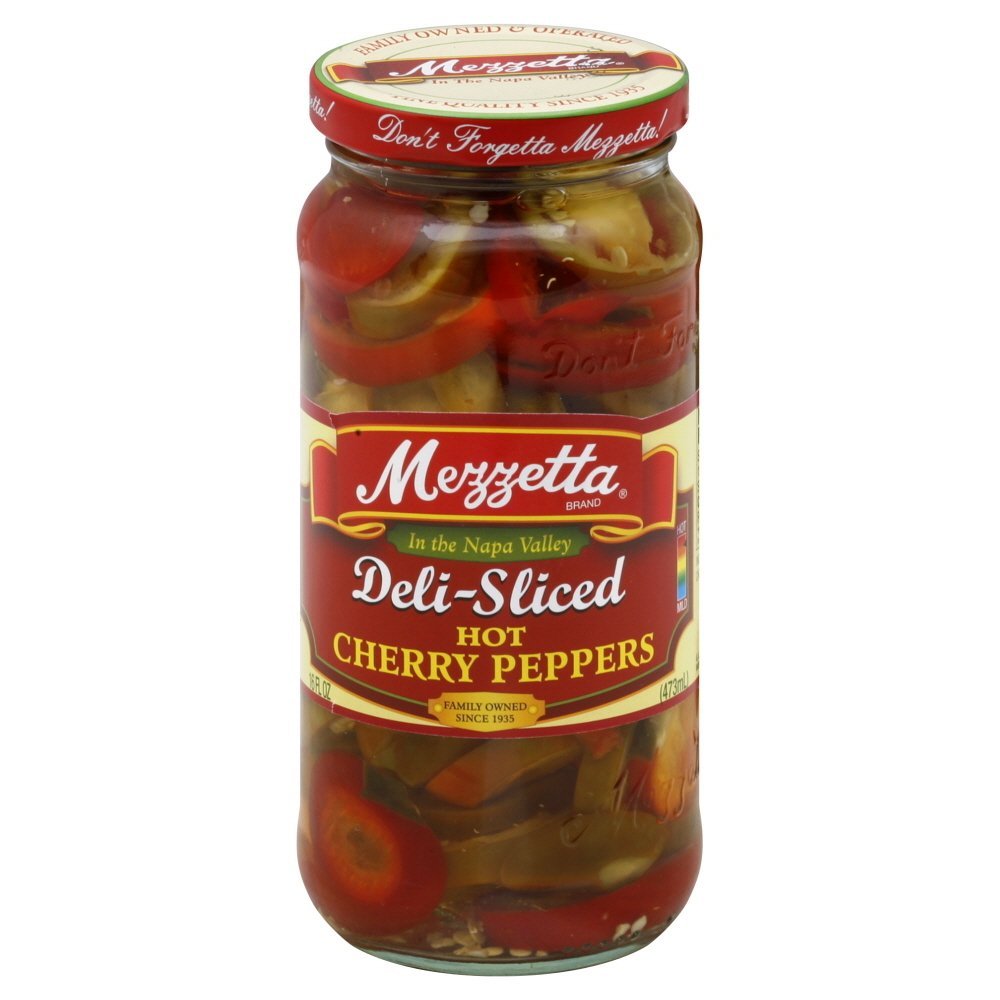G L Mezzetta Peppers, Hot Cherry, Slcd, 16-Ounce (Pack Of 6)