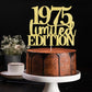 Yetxel 1975 Cake Topper - Limited Edition Golden Glitter Decoration for 50th Birthday Celebration