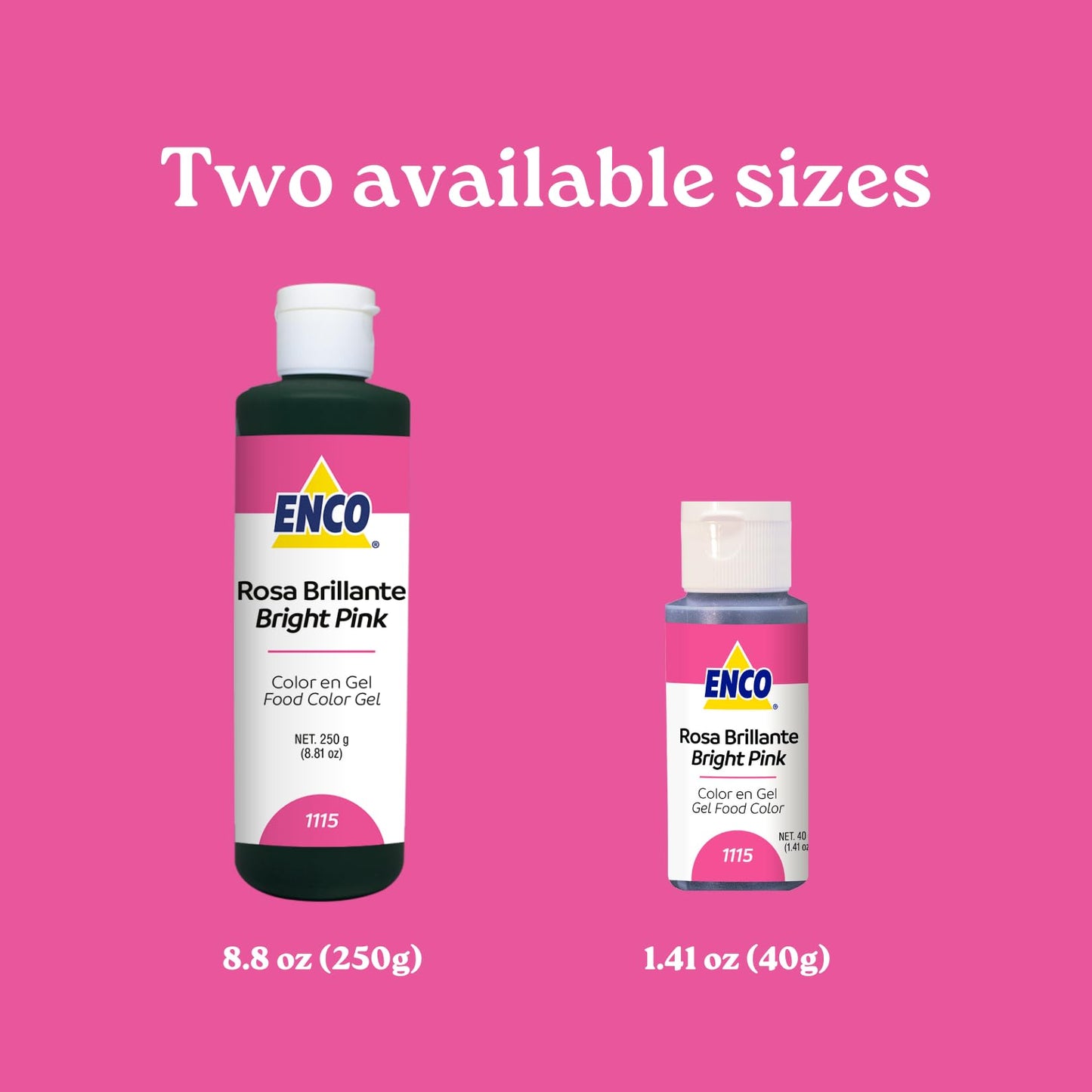 ENCO Food Coloring Gel - Bright Pink 8.8 oz, Vegan, Concentrated Color for Baking & Crafting