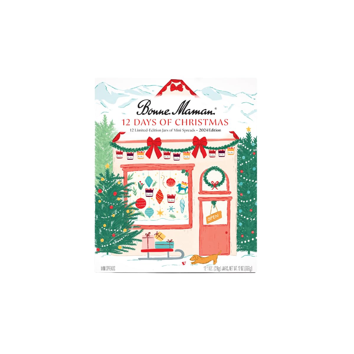 Bonne Maman 2024 Limited Edition 12 Days of Christmas   12 Mini Spreads