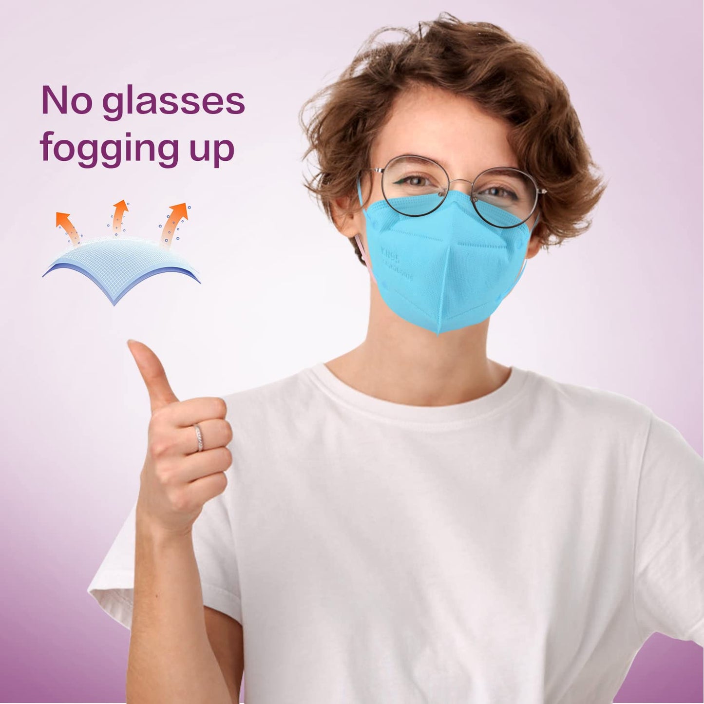 Miuphro Kn95 Disposable Face Mask Multicolor Kn95 Safety Masks, 5-Ply Breathable Respirator Protection Masks For Man And Women 2