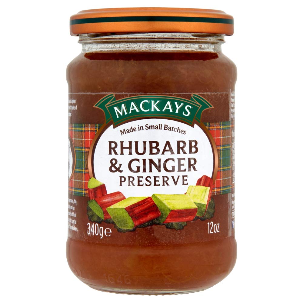 Mackays Preserve Rhubarb Ginger, 12 Ounce
