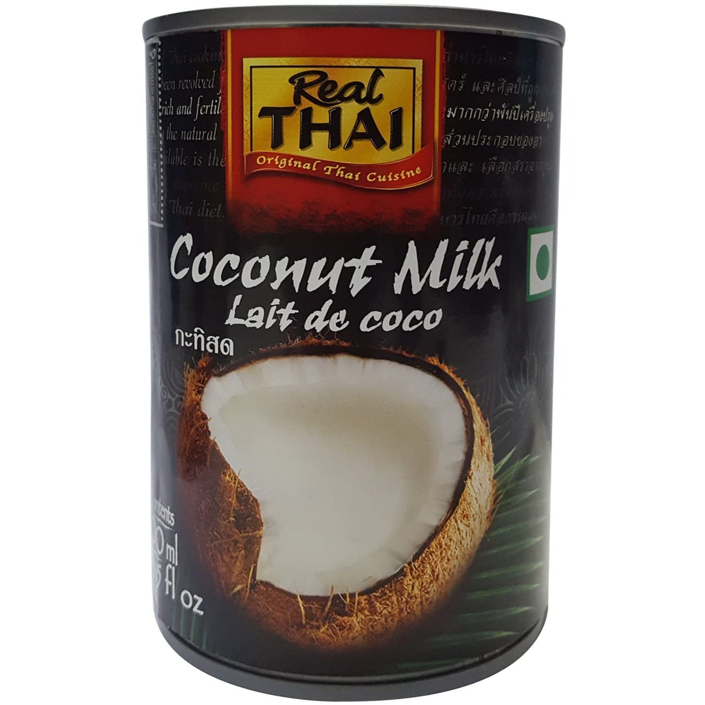 Real THAI Original Thai Cuisine Coconut Milk, 13.53 fl oz e 400 ml