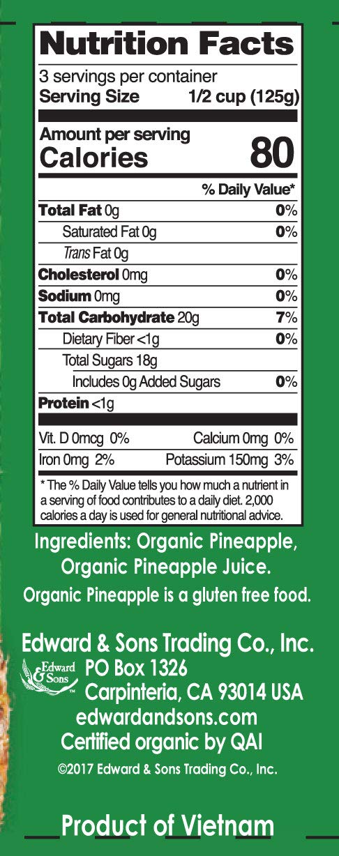Native Forest Pineapple Slices - Pineapple Canned, Pineapple Organic, Canned Fruit No Sugar Added, Organic Pineapple Juice - 15 Ounce (Pack Of 6)