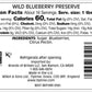 Tiptree Wild Blueberry Preserve, 12 Ounce Jar