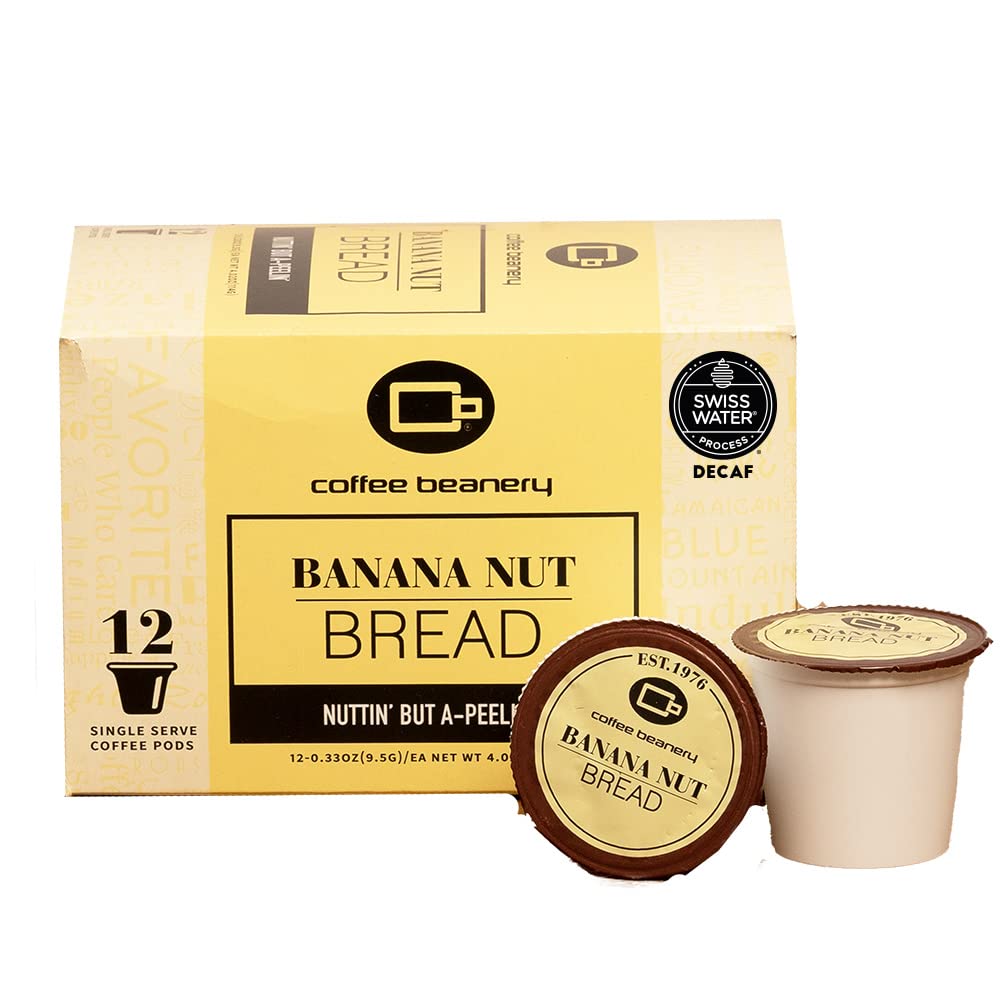 Coffee Beanery Banana Nut Bread Decaf Coffee Pods, 12ct Medium Roast, 1 Count