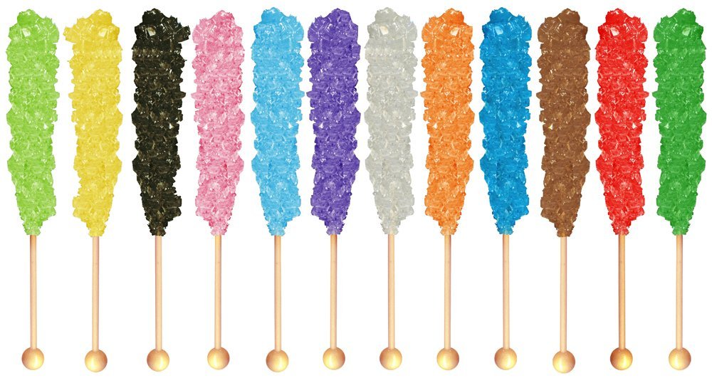 Buffalo Bills Mixed Rock Candy Sticks - 12 Count Assorted Flavors
