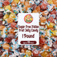 Fusion Sweets Sugar Free Bonelle Italian Fruit Jelly Candy - 1 lb, Approx. 115 Pieces, Red, Orange, Purple, Yellow, Individually Wrapped