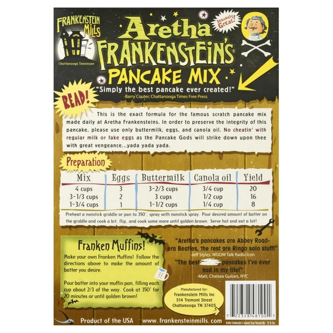 Frankenstein Mills Pancake Mix - Insanely Great - 32 Oz Box