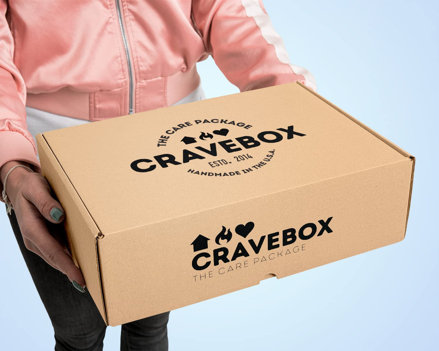 CRAVEBOX Gourmet Snack Box - Fathers Day Gift Basket for mature-themeds and Kids