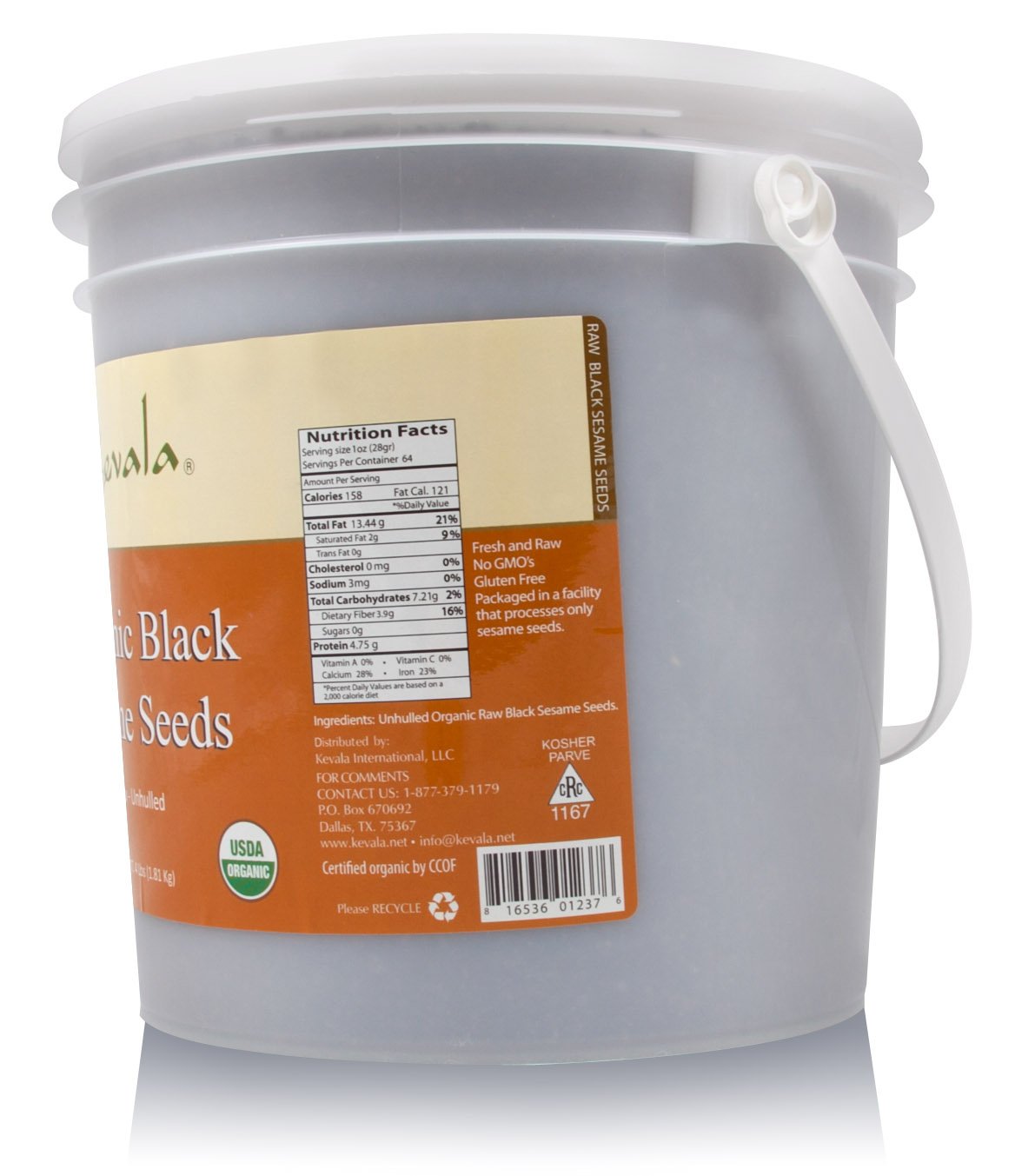 Organic Raw Black Sesame Seeds (Unhulled) - Gluten Free Topping With A Nutty Flavor, Made To Meet Professional Chef Standards, Used As A Healthy Crunchy Snack Or In Baking And Cooking, 4 Lb