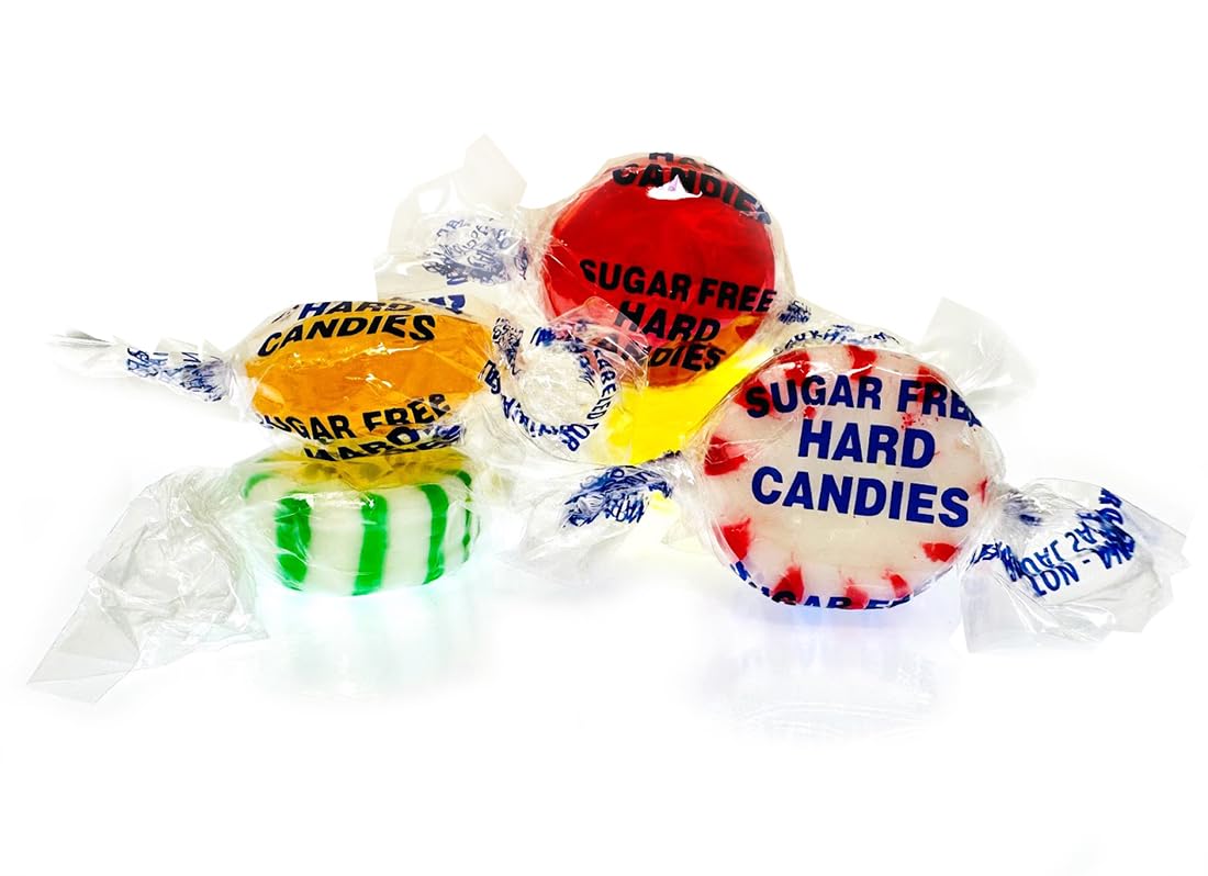 SweetGourmet Sugar-Free Hard Candy Assorted Flavors (Lemon, Mint, Butterscotch, Cinnamon) | 1 Pound