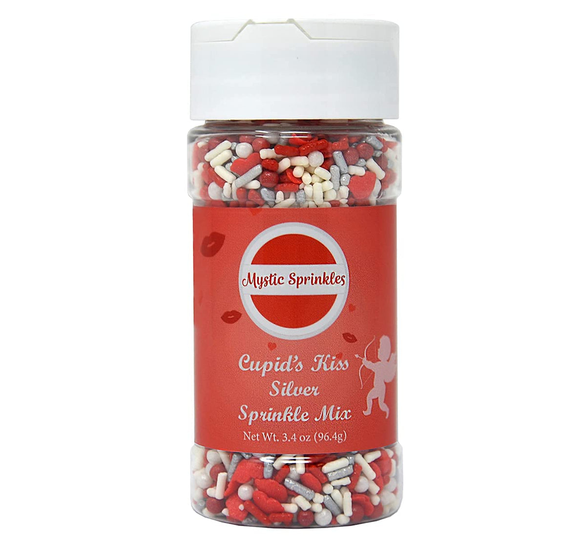 Mystic Sprinkles Valentine'S Day Sprinkle Mixes (Cupid'S Kiss In Silver 3.4Oz)