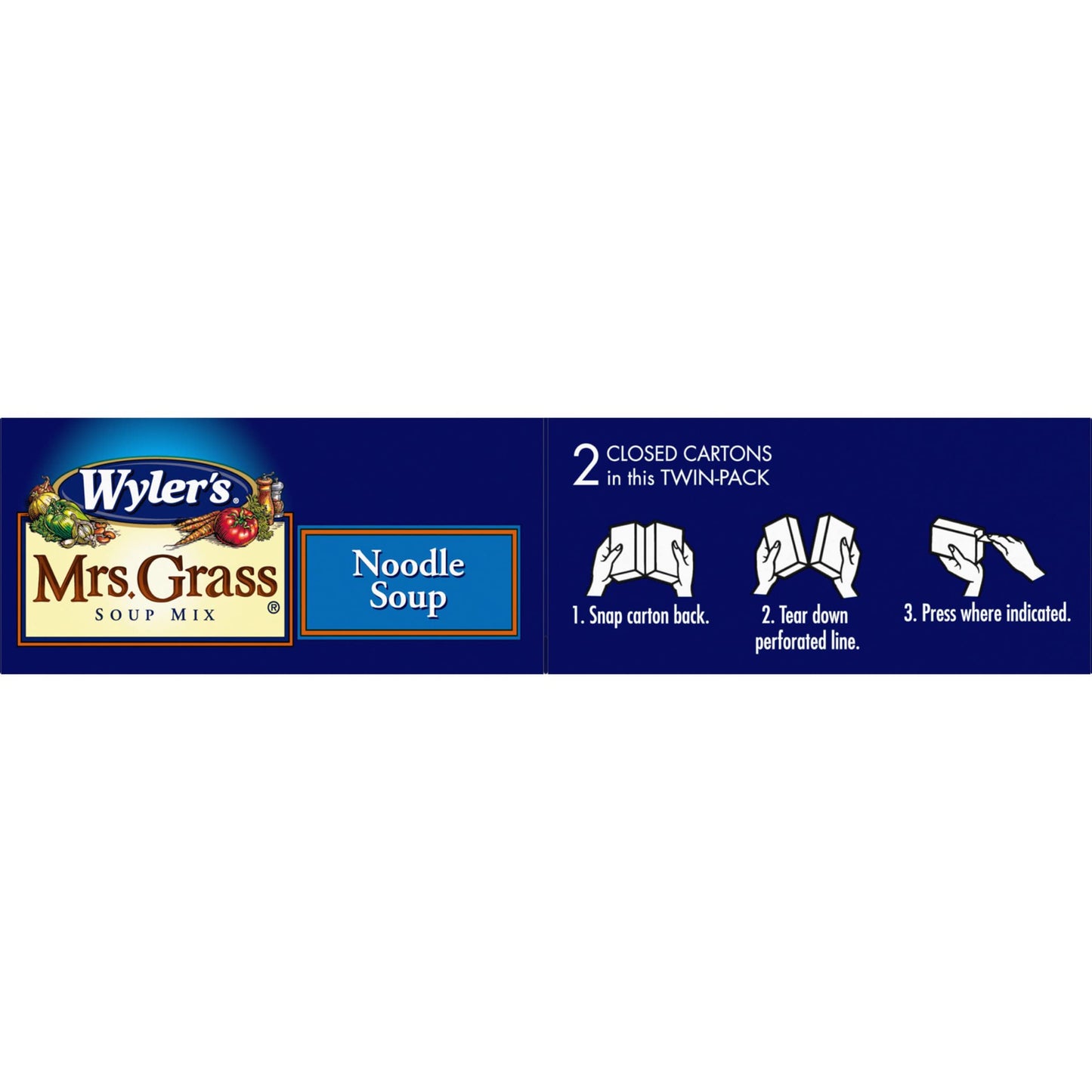 Mrs. Grass Chicken Noodle Soup Mix, 4.2 Oz, 2 Pack, Noodle, Convenient Meal Option