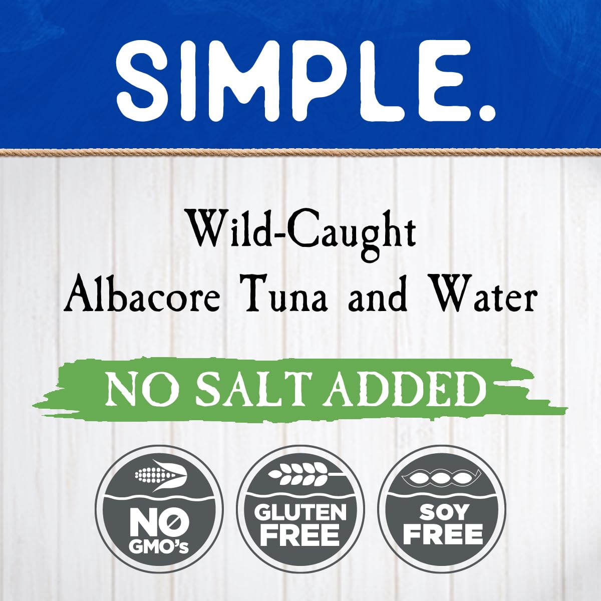 Blue Harbor Fish Co. Wild Albacore Tuna In Water No Salt Added - 3 Oz Pouch (Pack Of 12)