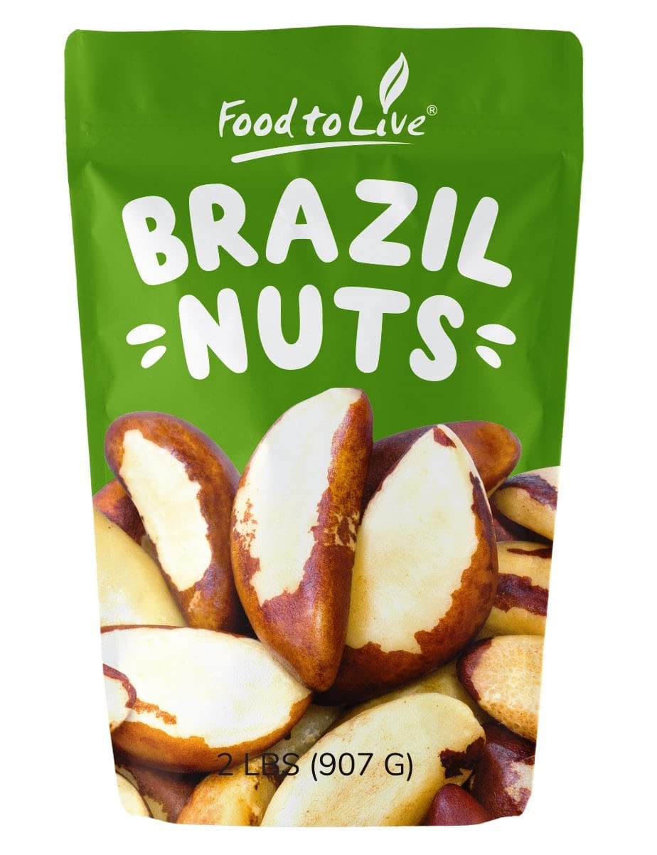 Food to Live Brazil Nuts, Raw, Unsalted, Non-GMO, 32 Ounce, Vegan, Kosher, Keto, Paleo Friendly