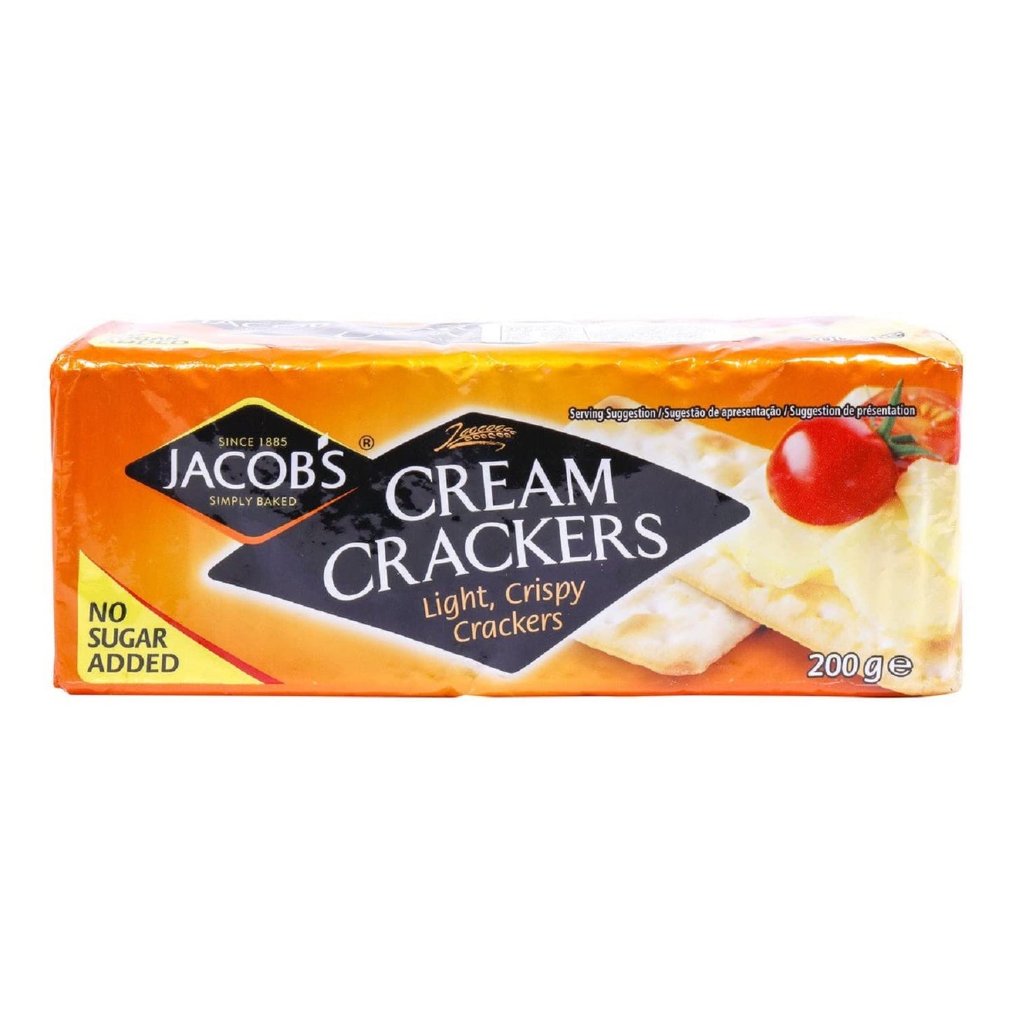 Jacob'S Cream Cracker No Added Sugar 200G (Pack Of 24)